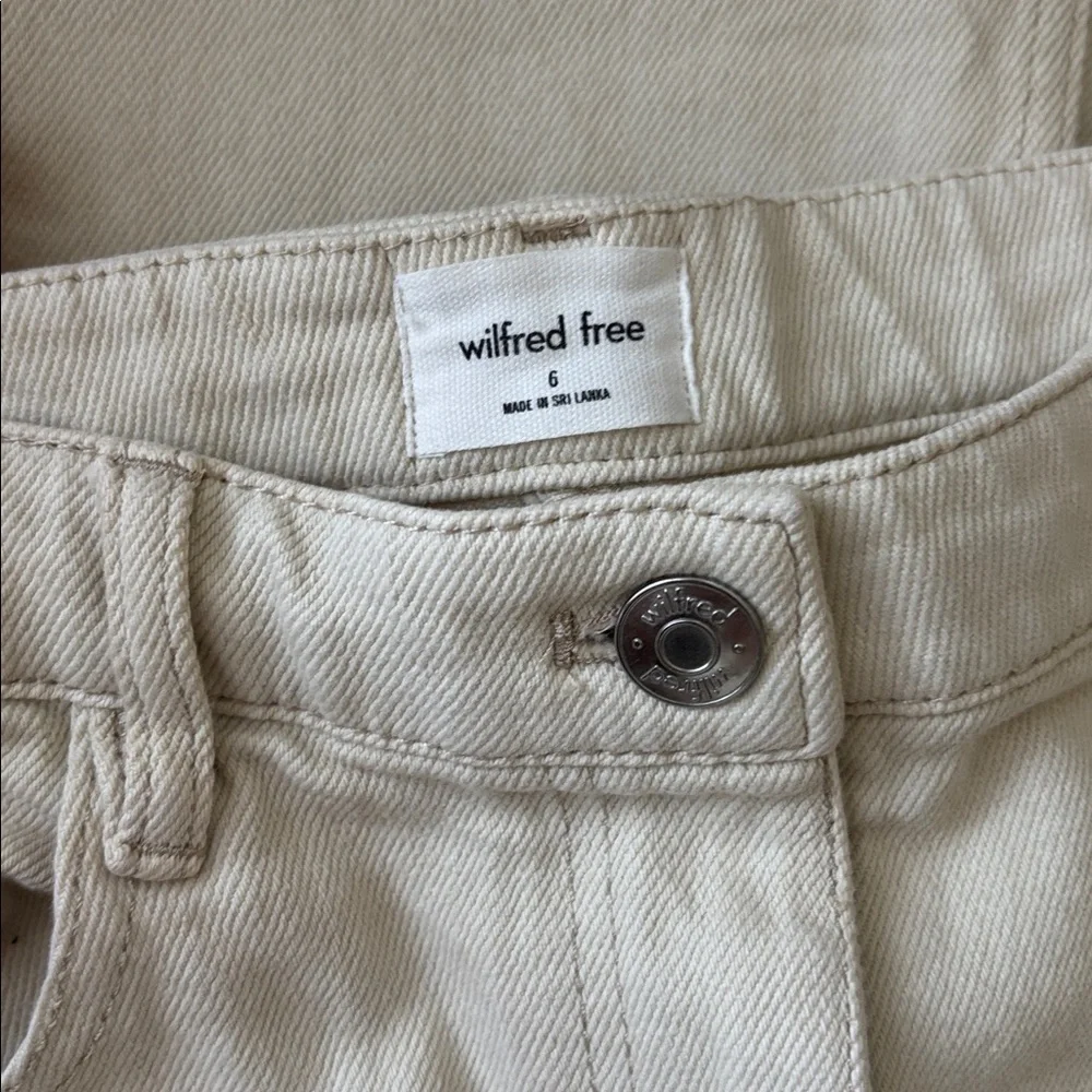 Aritzia Wilfred Free Twill Pants in Cream/Birch - Picture 4 of 4